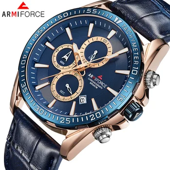 

Mens Watchs New Brand ARMIFORCE Men's Army Military Sport Watches Male Leather Waterproof Date Quartz Clock Relogio Masculino