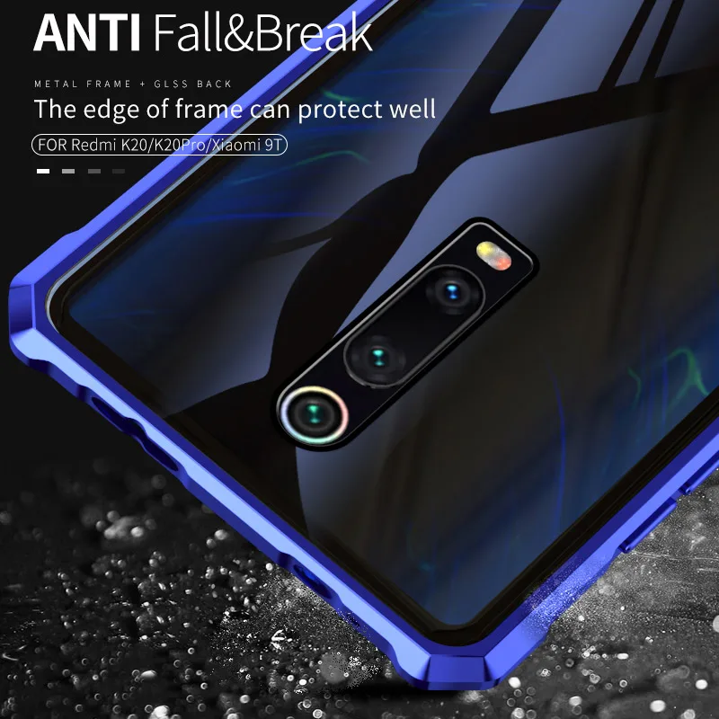 Чехол OMEVE для Xiaomi Mi 9T Противоударная задняя крышка из закаленного стекла бампер с