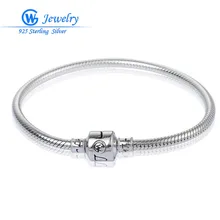 GW Fine Jewelry 925 de Plata de ley Maciza Mujeres Pulseras Brazalete de Joyería de DIY Que Hace Pulseras Nuevas Pulseras De Plata BR008H10