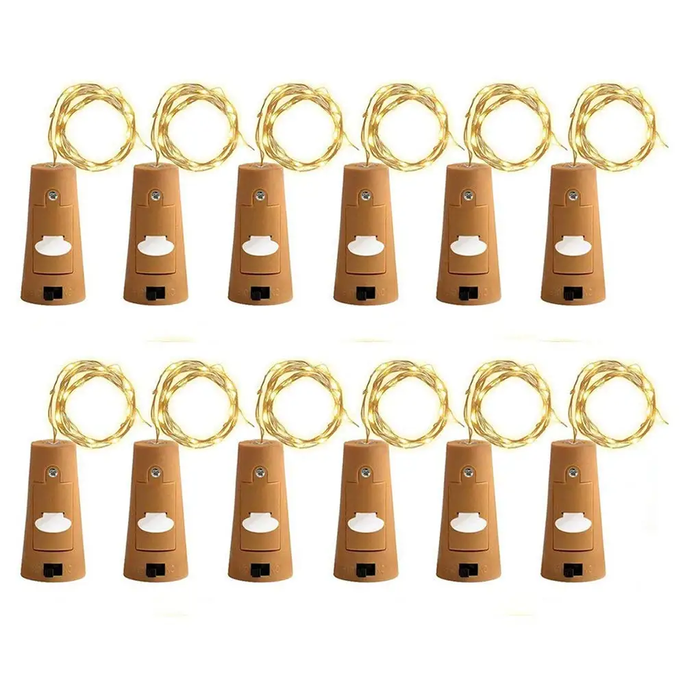 

Wine Bottle Lights with Cork, Cork Lights for Bottle 6.5ft 20 LED Lights Battery Powered String Lights for Party Halloween Weddi