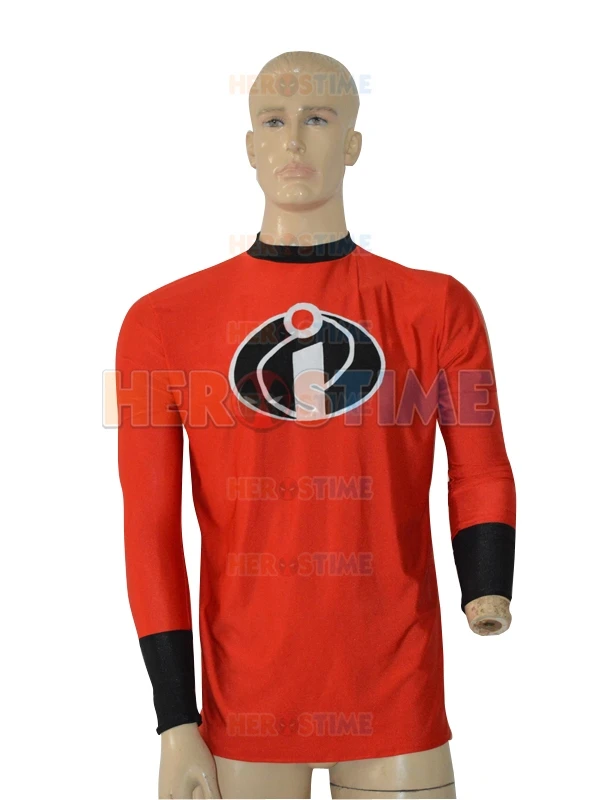 red spandex long sleeve shirt