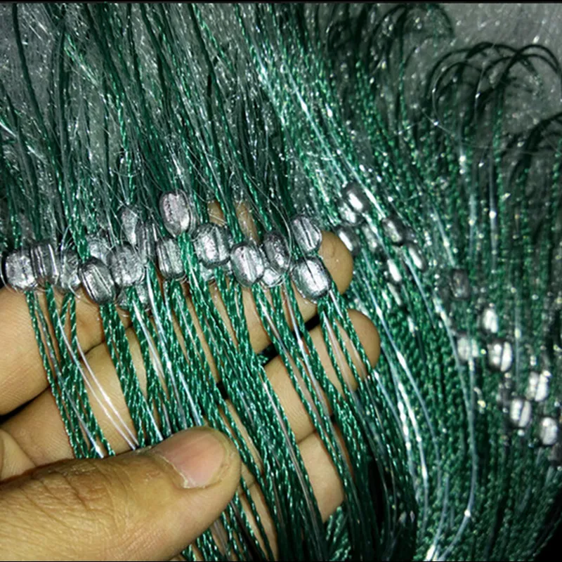 Quatily gill net H1.3*L55 M 3 layer sink net fish trap sticky fishing net china outdoor pesca fishing network