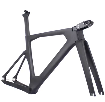 

MIRACLE 2020 full carbon track frame road frames fixed gear bike frameset with fork seat post 48/51/54cm carbon Bicycle Parts