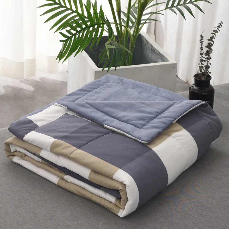 

Washable Cotton Single And Double Summer Quilt Air Conditioning Quilt Cotton Wholesale Student Dormitory Summer Thin Quilt Speci