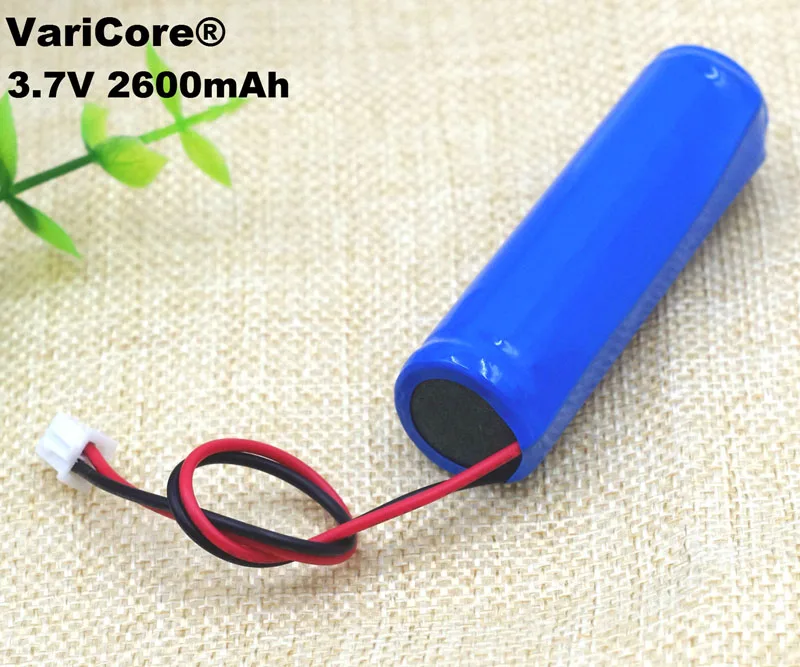

1PCS VariCore 3.7V/ 4.2V 2600 mAh 18650 lithium-ion Rechargeable Battery Pack Negative wire+PCB For Vacuum cleaner / Sweeper ues