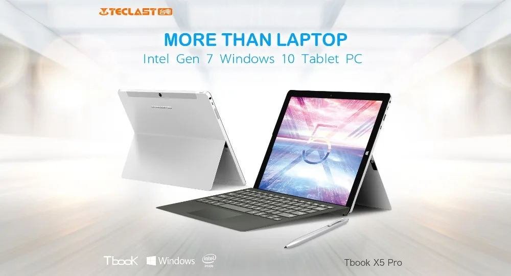 Teclast X5 Pro 2 в 1 планшетный ПК 12,2 дюймов Windows 10 ips емкостный экран Intel Kaby Lake Core M3-7Y30 четырехъядерный 1,0 ГГц 8 Гб RA