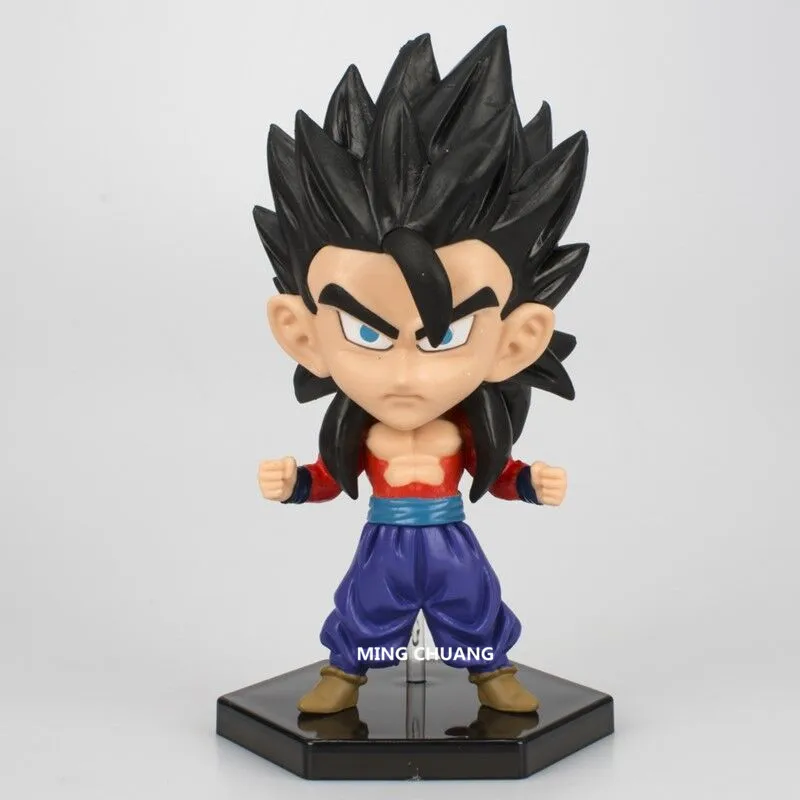 6 шт./компл. Dragon Ball Z Super Saiyan Q Version Son Goku плавки Krillin Vegeta Broli ПВХ Фигурка Игрушка OPP