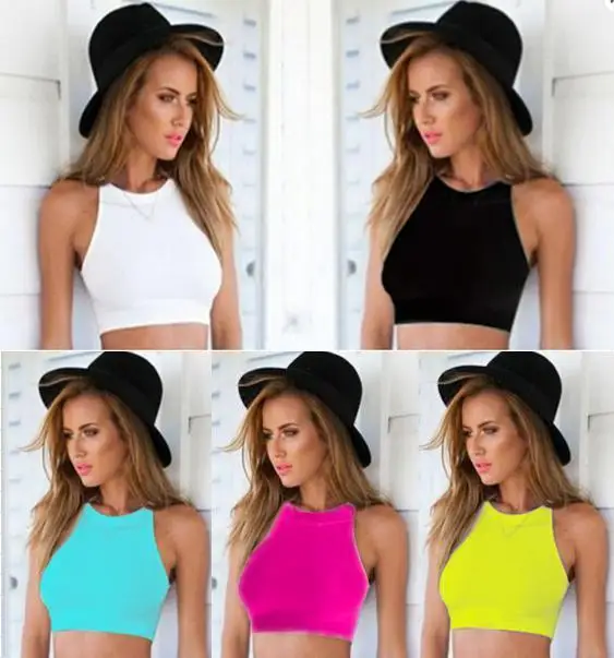 

Sought-After Women Crop Tops Casual Summer Beach Vest T-Shirt Sleeveless Tank tops