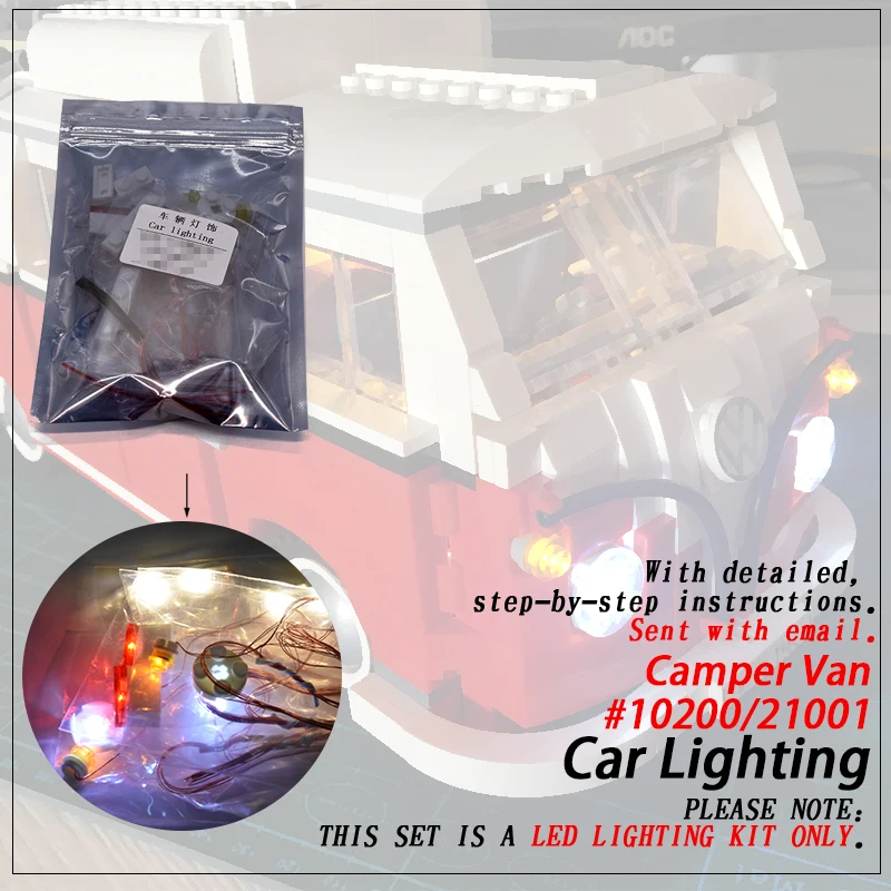 

Led Light Set (only light included ) For legoings 10220 Camper Van Compatible 21001 Technic Creator Building Blocks Bricks Brick