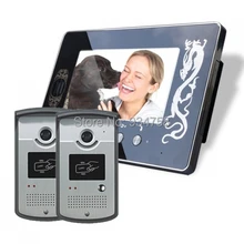2V1 7 Inch TFT Digital Color LCD Monitor 1/3 CMOS Rainproof Night Vision Camera Video Door Phone