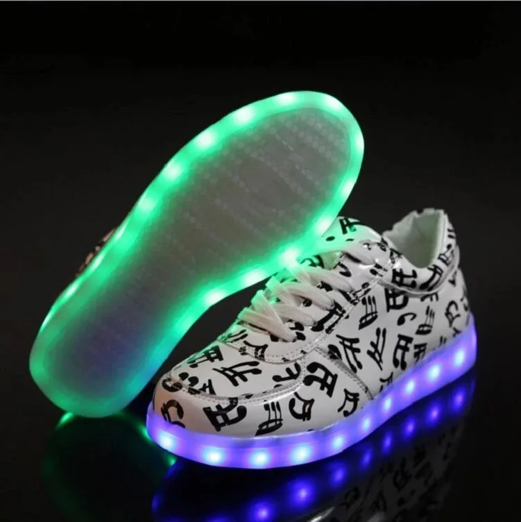 UncleJerry Luminous Sneakers New Fiber Optic Shoes for Women Men Boys Girls  USB Rechargeable Shoes for Christmas gift - AliExpress