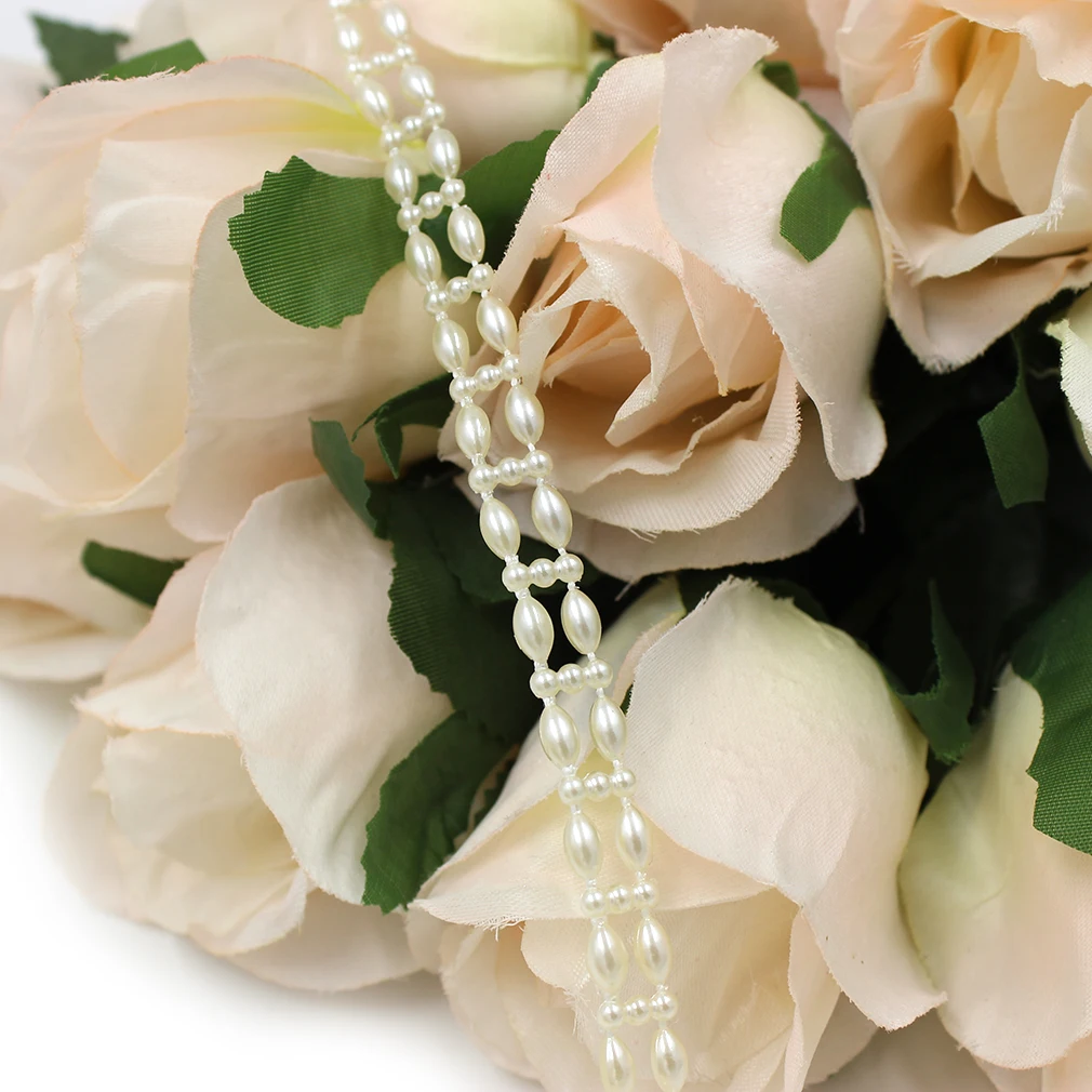 

New 5M 4-8mm pearl Beads cotton Line Chain pearls Garland Wedding Party Decoration party Supplies Bride Bouquet accessories