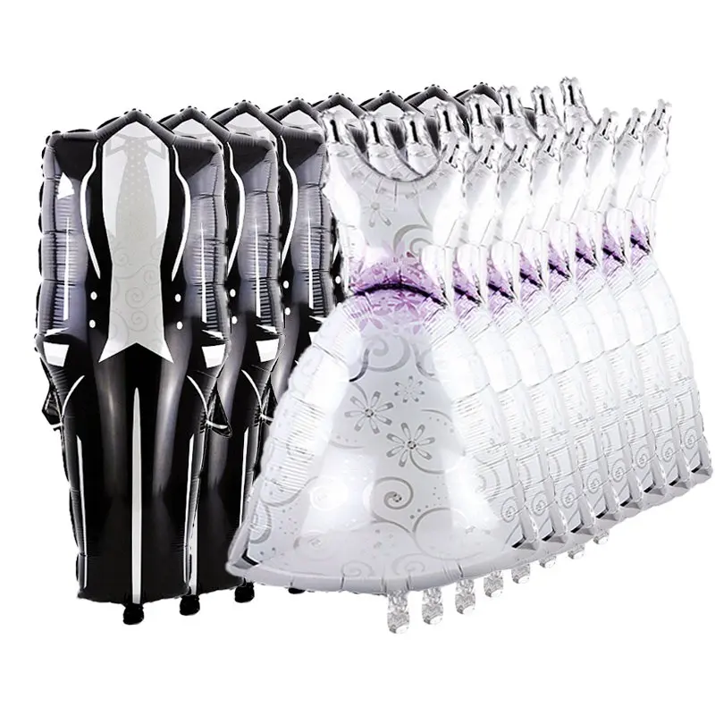 

Hoomall Groom Bride Wedding Dress Foil Balloon Paper Gift Box Wedding Decoration Balloons Bridal Party Inflatable Ball DIY