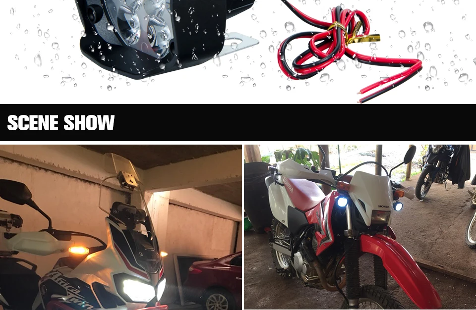 VooVoo Universal 9 LED Motorcycle Light Headlight Assembly Scooter Fog Spotlight 6000K White Car DRL Moto ATV UTV Motorbike Lamp_01 (6)