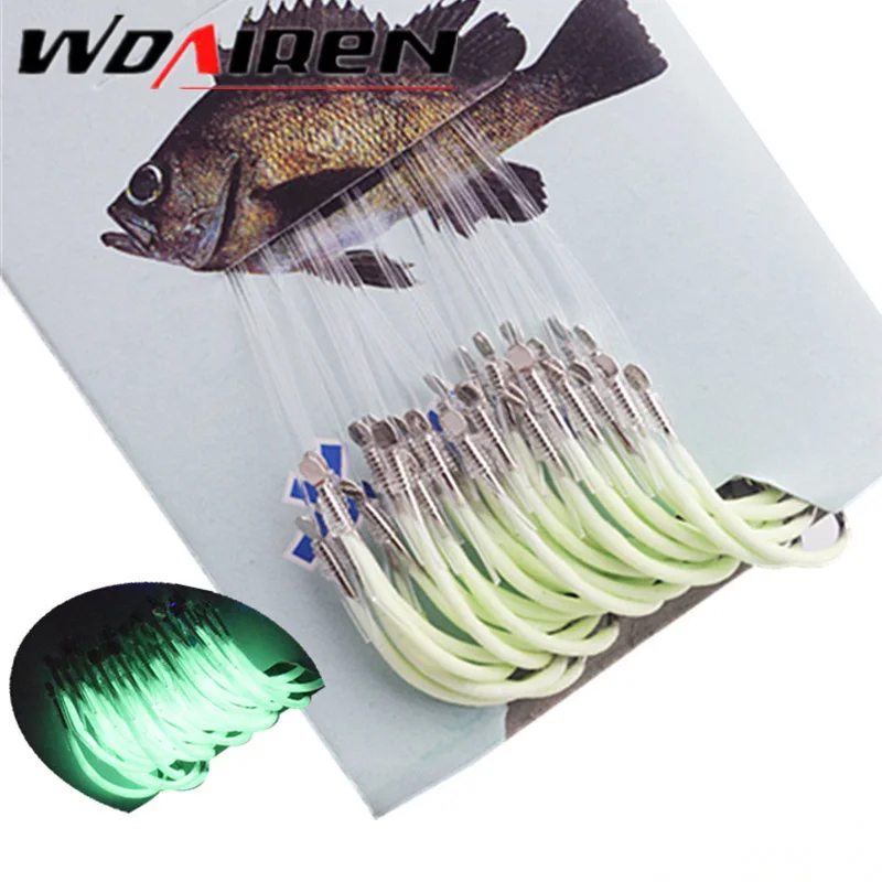 

30pcs/pack Luminous Fishing Hook 12-18# Barbed Hooks Pesca Tackle Accessories High Carbon Steel fishing Hooks Agrafe Line WD-016