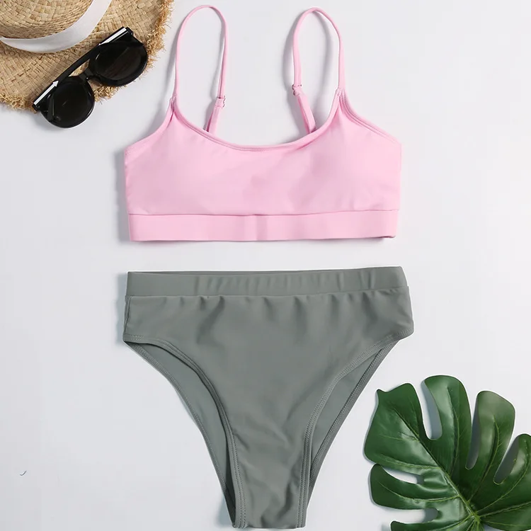 Sexy High Cut Bikinis Women Push Up Bikini Set Spaghetti Strap Swimwear