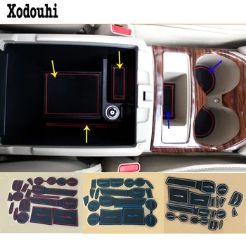 

For Nissan X-trail xtrail T32/Rogue 2014 2015 2016 car Groove Gate Slot Armrest Storage Rubber non-slip mats mat door pad cup