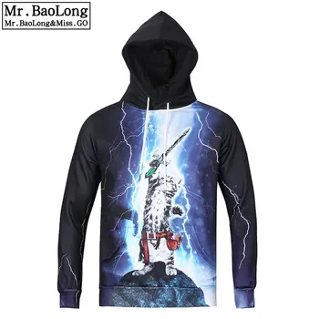 

2019 Fall/winter fashion hoodies 3d printed animal hiphop pullovers sweatshirt university lovers hooded sweatshirt men coat