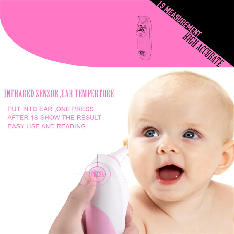 Термометр для ушей и лба, профессиональный Прецизионный Инфракрасный цифровой термометр для детей, взрослых, медицинский термометр