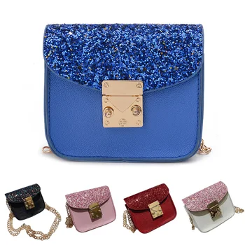 

Children Hasp Sequins Cross-body Handbag Lovely Girls Shoulder PU Princess Bag Fashion Glitter Kids Bags Messenger Bag