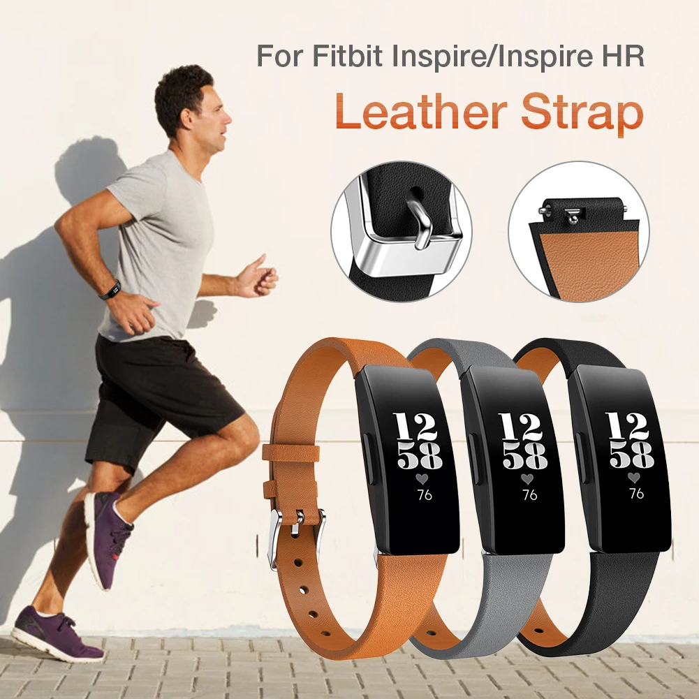 Новое поступление сменные часы ремешок для Fitbit Inspire HR Band короткий кожаный ремешок для часов Ремешок