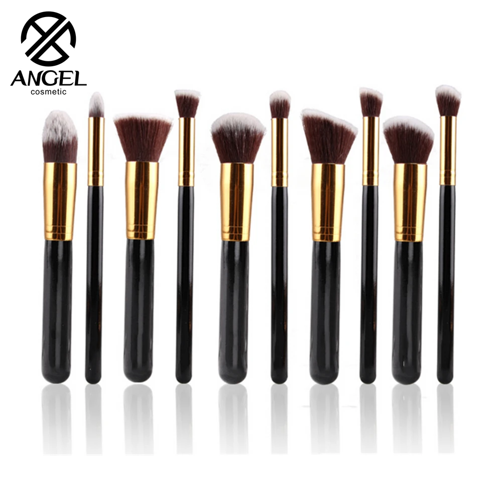 

2016professional personalized makeup brush set free shipping wholesale  professional 10 pcs Premium Synthetic Makeup Brush Set