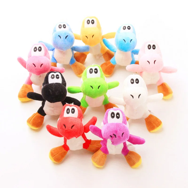 

12CM 1pcs Bros Yoshi Plush Phone Chain Toy Cute Dinosaur Animal Doll Soft Stuffed Doll Free Shipping