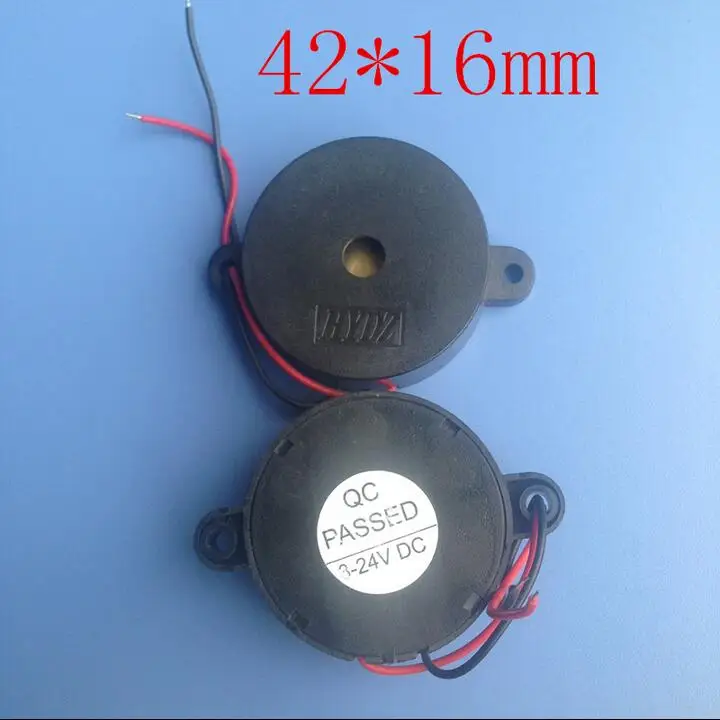 

QCPASSED HYD-4216 3-24VDC active electronic buzzer high decibels alarm Intermittent sound 42*42*16MM