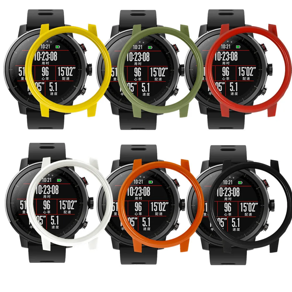 2019 тонкая рамка Красочные PC чехол защитный для Huami Amazfit Stratos Смарт-часы 2/2 S |