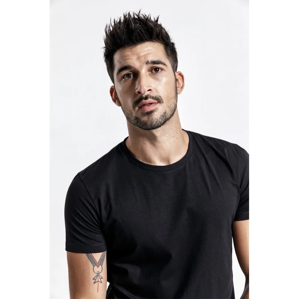 SIMWOOD 2019 Summer New Solid Basic t shirt Men Skinny O-neck Cotton Slim Fit tshirt Male High Quality Breathable Tees 190115