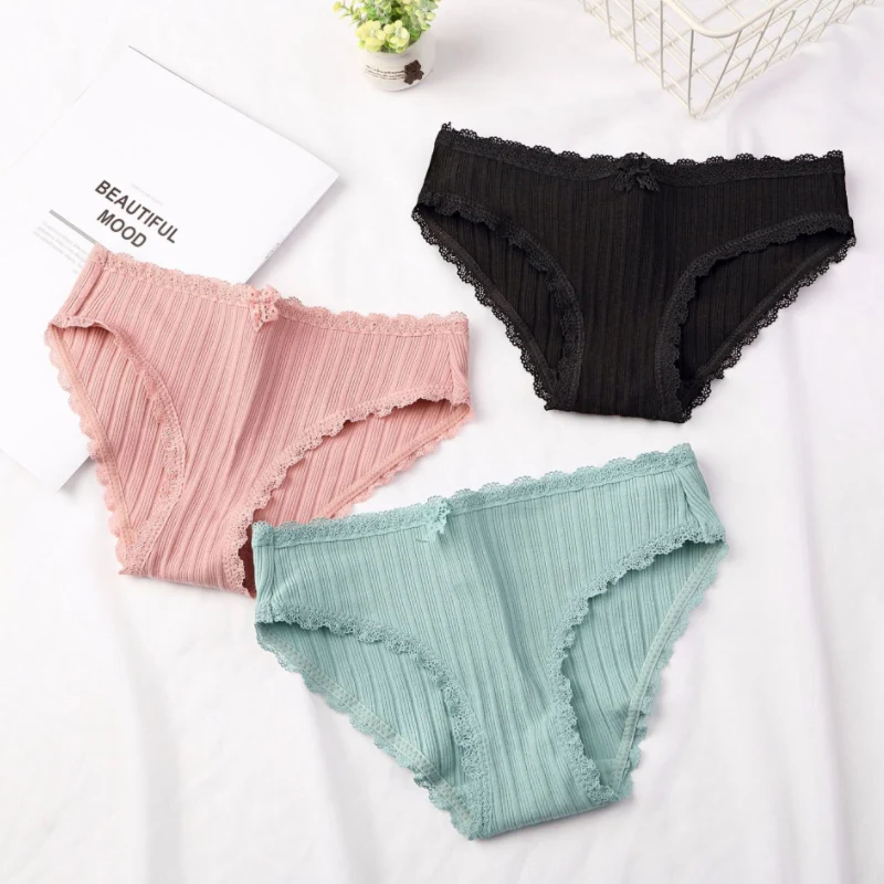 

2019 New arrival women's lace panties seamless panty briefs High Quality Fashion Cotton Low Waist underwear intimates drop ship