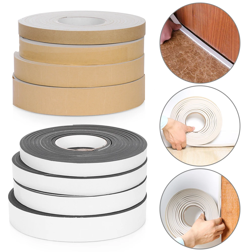 

1PC New Soft 5M Self-adhesive Window Sealing Strip Car Door Noise Insulation Rubber Dusting Sealing Tape Window Accessories