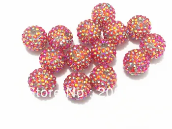 

20mm 100pcs/lot Purple AB Resin Rhinestone Beads (#33)Resin Rhinestone Ball Beads,Chunky Beads For Kids Jewelry Making