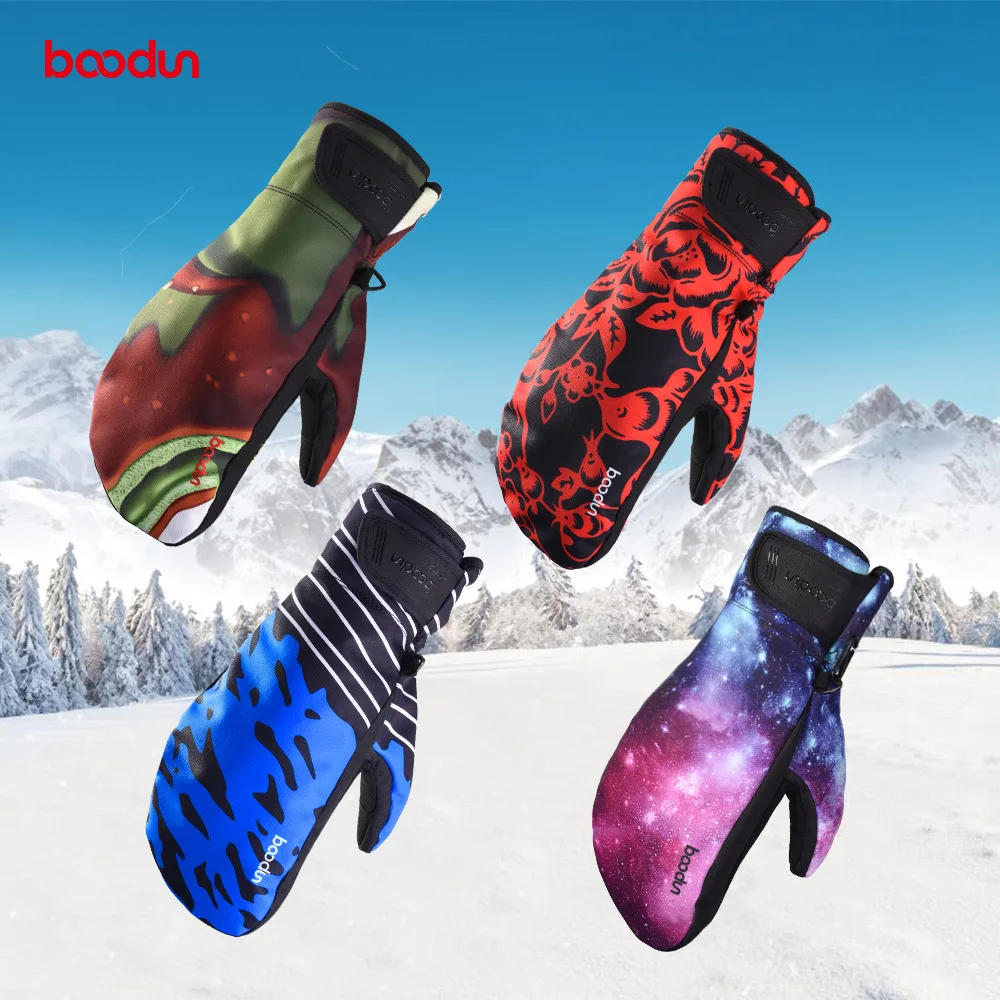 Кроссовки уличные перчатки для лыжного спорта мужские и женские ветрозащитные водонепроницаемые Зимние флисовые теплые перчатки для сноуборда Нескользящие зимние перчатки