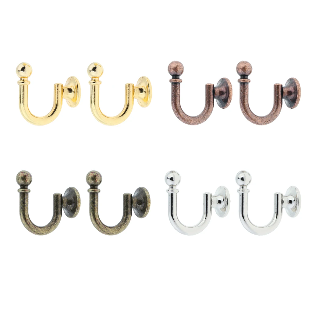 

2pcs Vintage Curtain Hold Wall Mounted Back Tieback Retro Zinc Alloy Wall Hook for Window Treatment Hardware Accessories