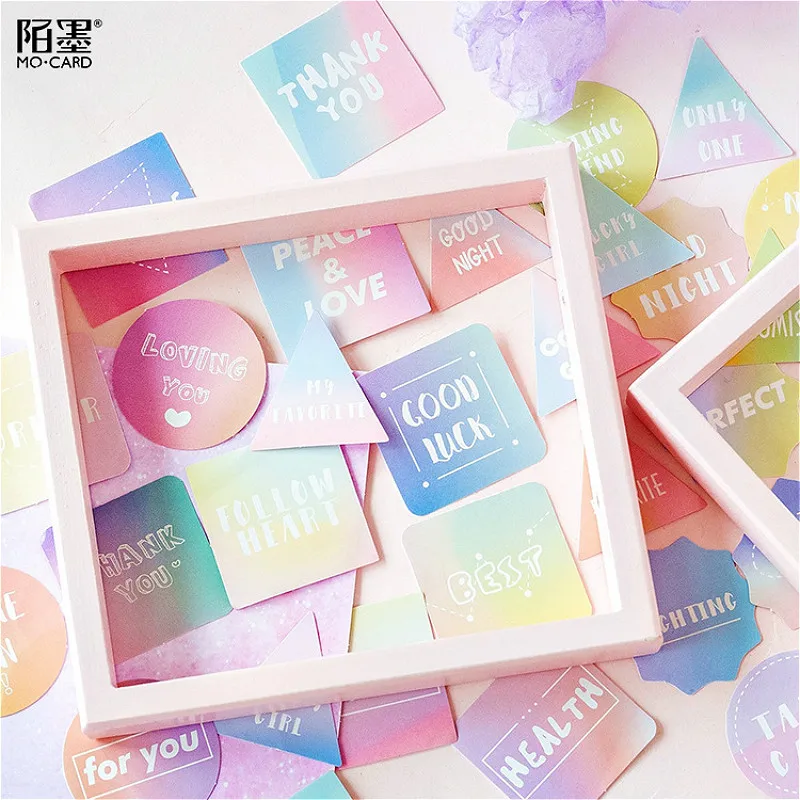 

45pcs/set New Good Wishes Paper Sticker Memo Pad Decoration Decal Gifts Scrapbooking Sticker School Stationery Supplies