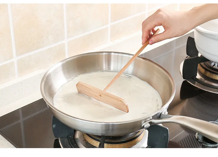 

Kitchen pancakes bamboo baskets home push cake artifact spread pancakes small fader baking tools egg cake fried shovel
