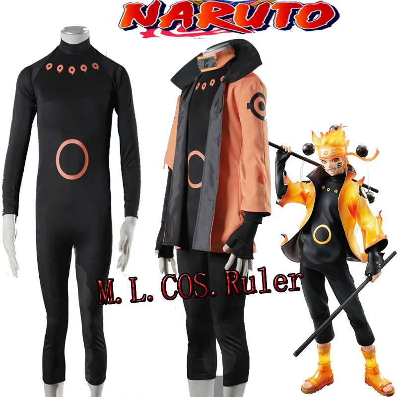 

2017 New Anime COS Naruto Uzumaki Naruto Ootutuki Hagoromo Sennin Cosplay Costume Unisex Size XS-XXL In Stock Free Shipping