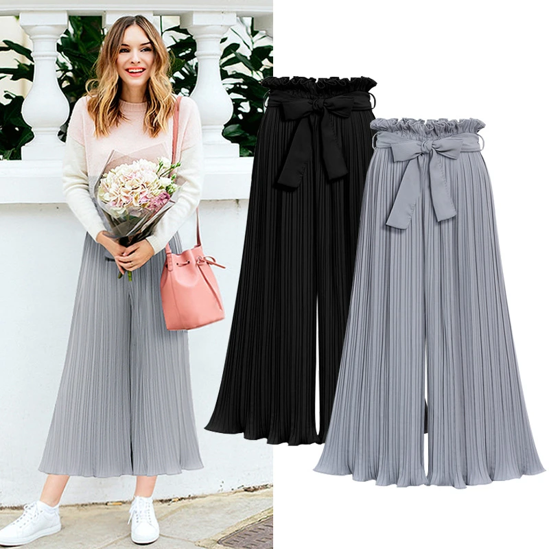 chiffon trousers plus size