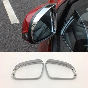 

Car Rearview Mirror For Hyundai KONA Kauai Encino 2018 2019 ABS Chrome Rain Eyebrow Trim Cover Auto Rear View Frame Accessories