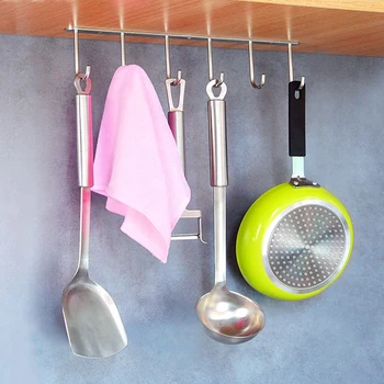 

304 stainless steel overhead hook, kitchen hook, cabinet floor hook, porch closet, clothes hook wx4281747