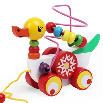

Funny Toys Duckling Trailer Mini Around Beads Maze Math Toy Educational Numbers Learning Game Toys For Kids Children Gift