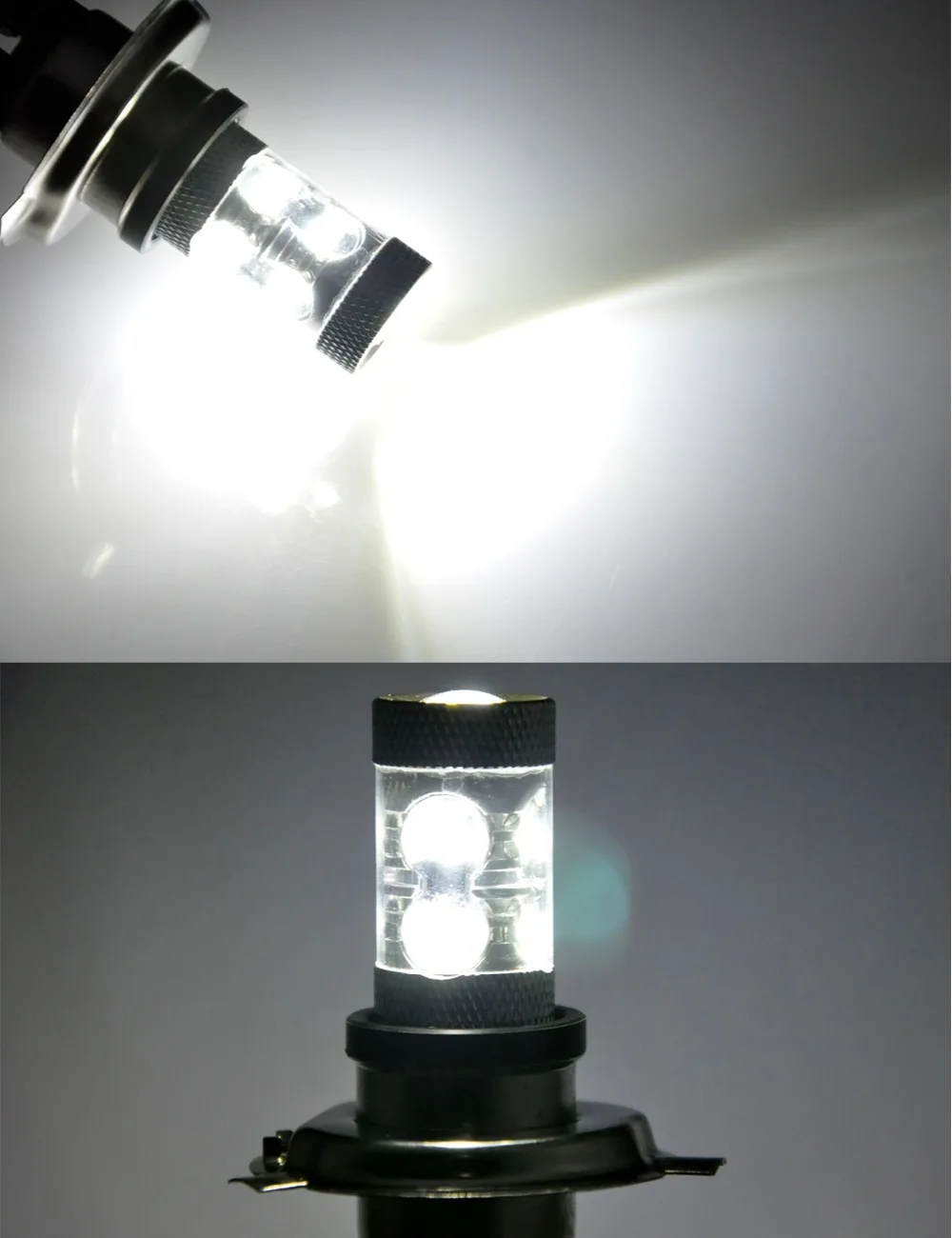 AutoEC 2x60 Вт H4 светодиодный лампы AC/DC 12 V 360 градуса 12 Светодиодный s Мощные светодиоды автомобильный противотуманный свет белый DC 12 V# LJ26