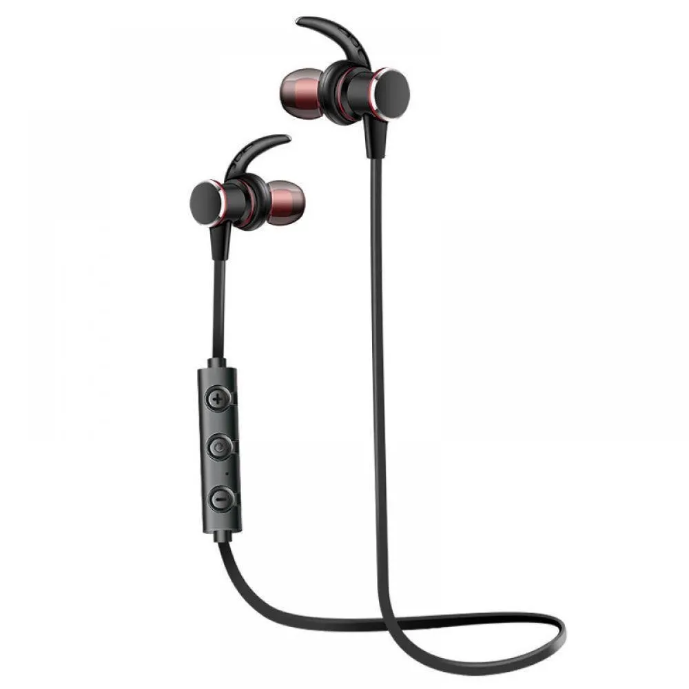 

For Headset Phone Wireless Control Stereo Headphone In-ear Mic Magnetic Bluetooth Running Sport With Power Earphone Mobile Bass