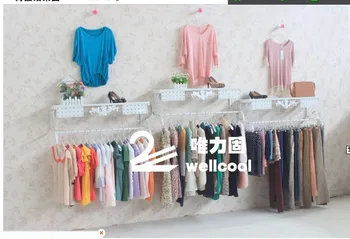 

Brand new high quality direct European rural wall clothing hangers on display shelves display shelf