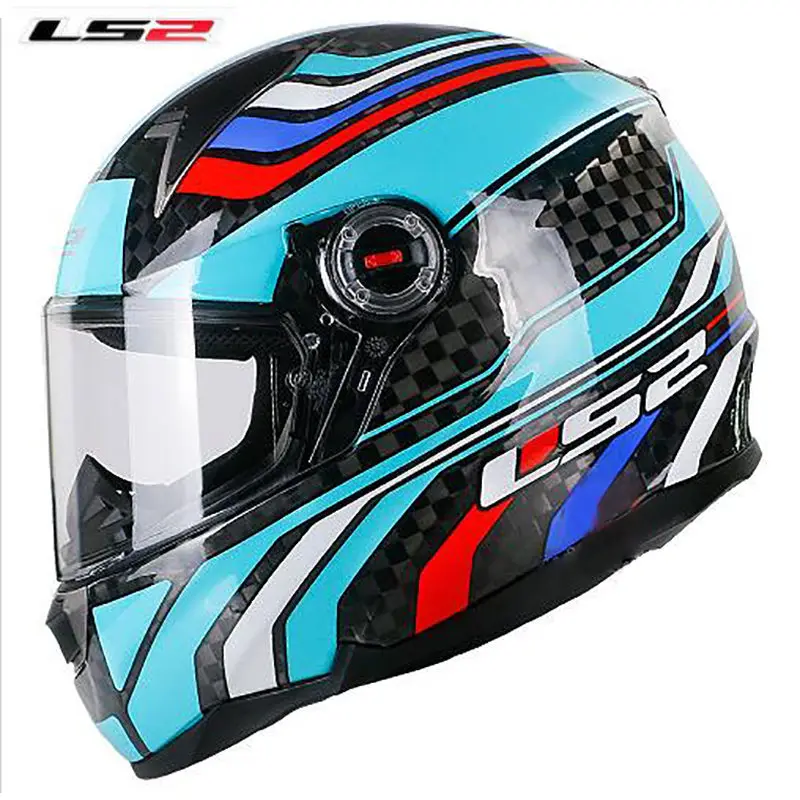 LS2 FF396 12KCarbon волокно шлем полный лицо мотоциклетный шлем с двойным козырьком гоночный мотокросс шлем Casco capacetes - Цвет: 6