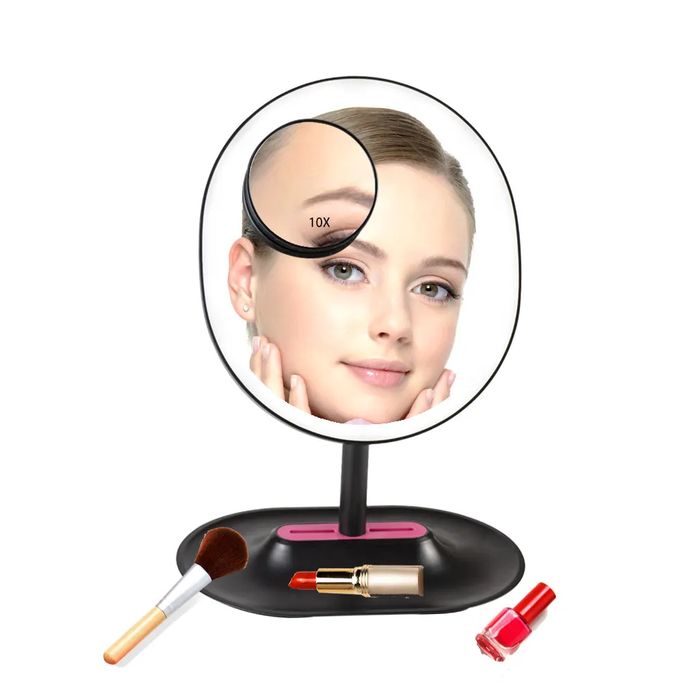 Lighted Makeup Mirror with 16 LEDs Lights Tabletop Comestic Mirror