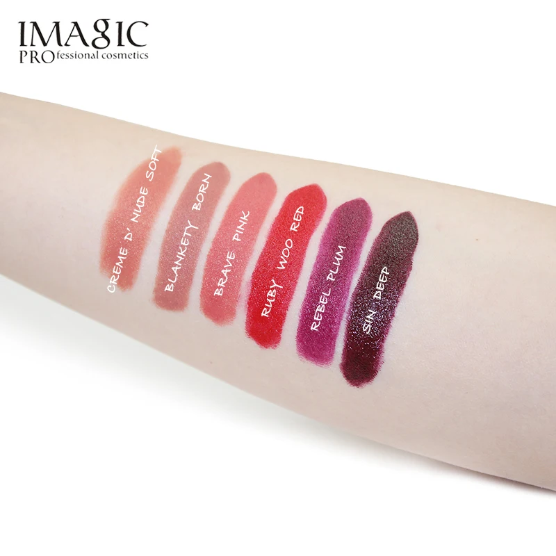 IMAGIC Velvet Matte 6 цветов губная помада шелковистая Соблазнительная Rouge Beauty Batom горячие