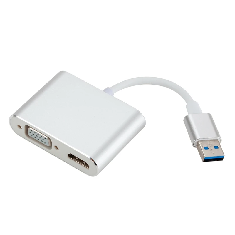  Usb3.0 a Hdmi Vga 4K Hd 1080P Multi-Display 2-in-1 Usb per convertitore di Hdmi Audio Video Cable p