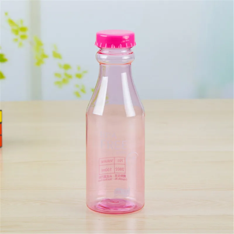 Новинка Горячая Распродажа портативная герметичная велосипедная Спортивная небьющаяся 550 мл пластиковая бутылка для воды 10 цветов - Цвет: Pink